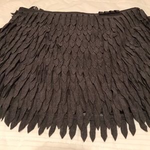 Fabric feather mini skirt